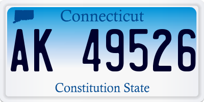 CT license plate AK49526