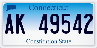 CT license plate AK49542