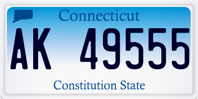 CT license plate AK49555