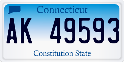 CT license plate AK49593