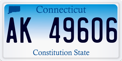 CT license plate AK49606