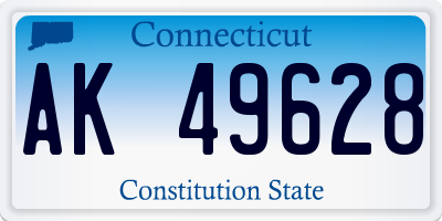 CT license plate AK49628