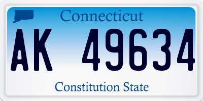 CT license plate AK49634