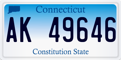 CT license plate AK49646