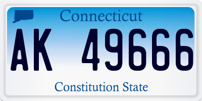 CT license plate AK49666