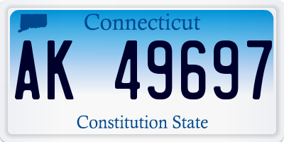 CT license plate AK49697