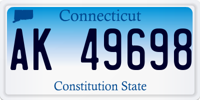 CT license plate AK49698