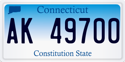 CT license plate AK49700
