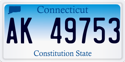 CT license plate AK49753