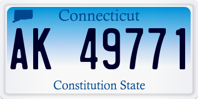 CT license plate AK49771