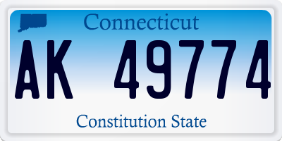 CT license plate AK49774