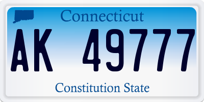 CT license plate AK49777
