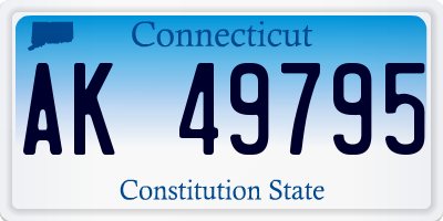 CT license plate AK49795