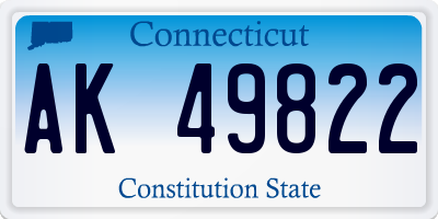 CT license plate AK49822