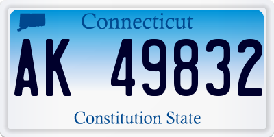 CT license plate AK49832
