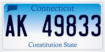 CT license plate AK49833