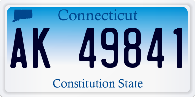 CT license plate AK49841