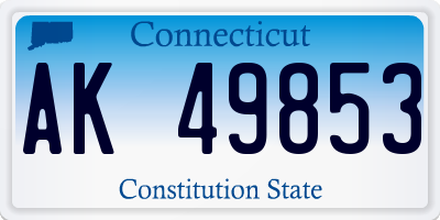 CT license plate AK49853