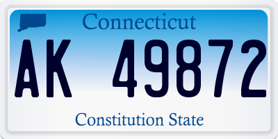 CT license plate AK49872