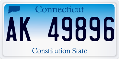 CT license plate AK49896