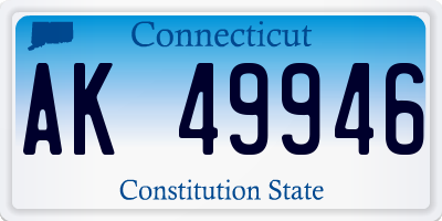 CT license plate AK49946