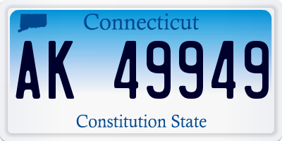 CT license plate AK49949