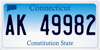 CT license plate AK49982