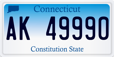 CT license plate AK49990