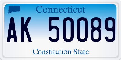 CT license plate AK50089