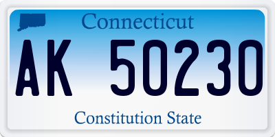 CT license plate AK50230