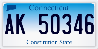 CT license plate AK50346