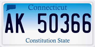 CT license plate AK50366