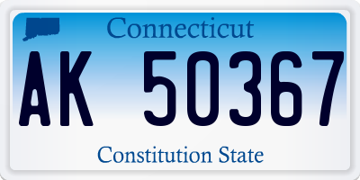 CT license plate AK50367
