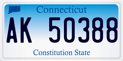 CT license plate AK50388