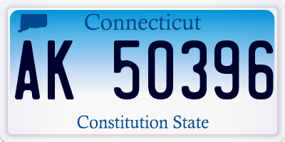 CT license plate AK50396