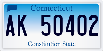 CT license plate AK50402