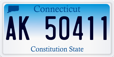 CT license plate AK50411