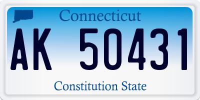 CT license plate AK50431