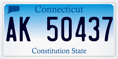 CT license plate AK50437