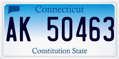 CT license plate AK50463