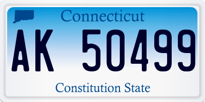 CT license plate AK50499