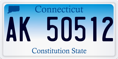 CT license plate AK50512