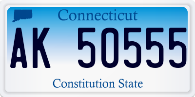 CT license plate AK50555