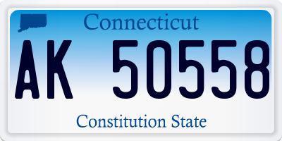 CT license plate AK50558