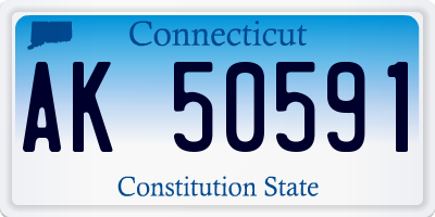 CT license plate AK50591