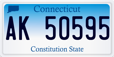 CT license plate AK50595