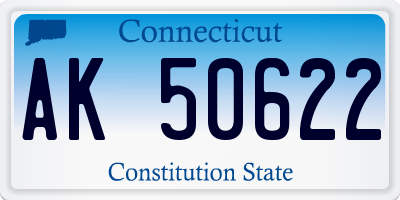CT license plate AK50622