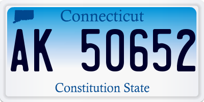 CT license plate AK50652