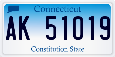 CT license plate AK51019