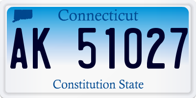 CT license plate AK51027